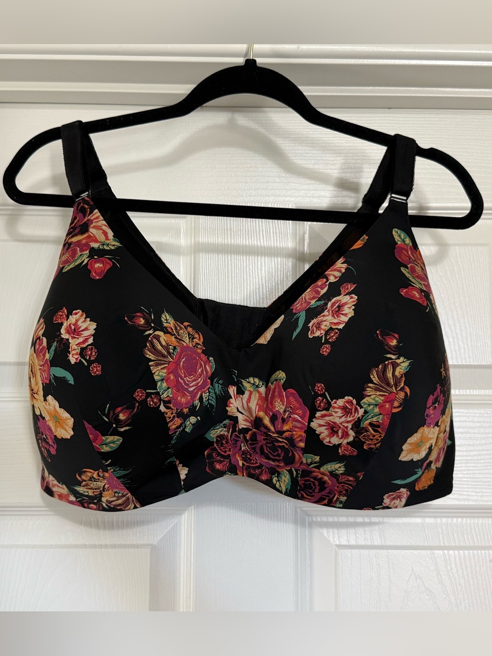 Torrid Curve 360 Back Smoothing Wire-Free Floral Bra 46DDD